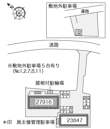 ★手数料０円★厚木市下荻野　月極駐車場（LP）